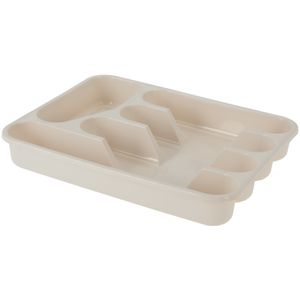 Bestekbak/keuken Organizer - 5-Vaks - Wit - 33,5 x 26,5 x 3,5 cm