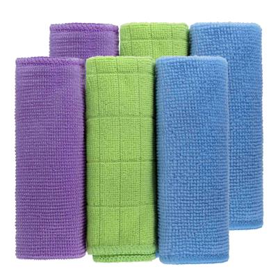 Microvezel doekjes - 6x stuks - kleuren mix - schoonmaak doekjes - 25 x 25 cm