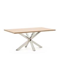 Kave Home Eettafel 'Argo' Melamine, 180 x 100cm, kleur Naturel