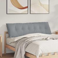 VidaXL Rugkussen lichtgrijs 160 x 19 x 50 cm stof