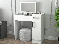 Make-up tafel INCATO 2 deuren 1 lade wit Make-up tafel INCATO 2 deuren 1 lade wit