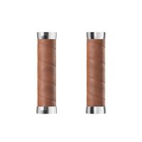 BROOKS Slender leather grips (130+130mm) - dark tan