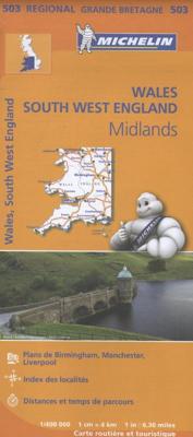 Michelin Wegenkaart 503 Wales, Engeland Zuidwest Midlands (Paperback)