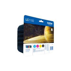 Brother LC-1100VALBPDR inktcartridge 4 stuk(s) Origineel Zwart, Cyaan, Magenta, Geel