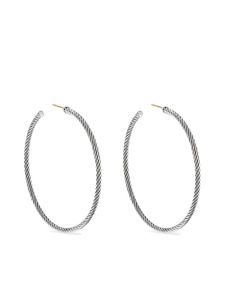 David Yurman créoles Sculpted Cable en argent sterling