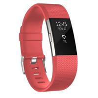 Vierkante patroon verstelbare sport polsband voor FITBIT charge 2 (koraal rood)