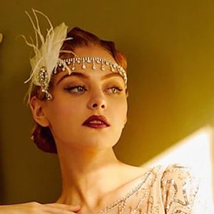 Hoofddeksels Jaren '20 flapper hoofdband Retro vintage Roaring jaren '20 Jaren 1920 Strass Voor Cosplay Carnaval Dames Kostuum juwelen Mode-sieraden Lightinthebox