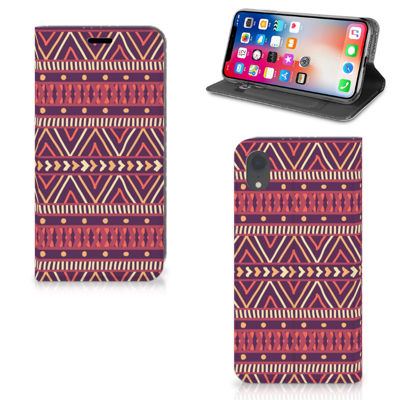 Apple iPhone Xr | Hoesje met Magneet | Aztec Paars