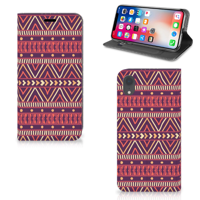 Apple iPhone Xr | Hoesje met Magneet | Aztec Paars