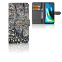 Motorola Moto G9 Play | E7 Plus Telefoonhoesje met Pasjes Krokodillenprint