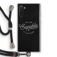 Capable: Samsung Galaxy Note 10 Transparant Hoesje met koord