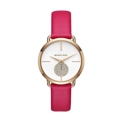 Horlogeband Michael Kors MK2710 Leder Roze 16mm