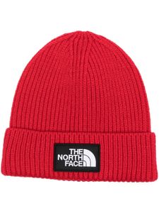 The North Face bonnet nervuré à patch logo Box - Rouge