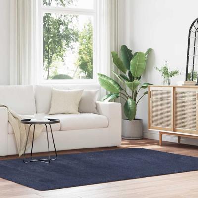 Hoogpolig vloerkleed NAVARRA 160x230 cm polyester marineblauw
