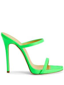 Giuseppe Zanotti mules en cuir Darsey à double brides 120 mm - Vert