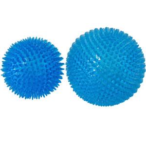 Drijvende bal met stekels blauw hondenspeeltje Per stuk 6 cm