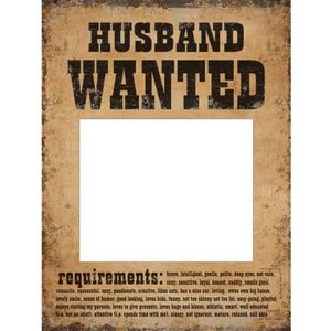 Huwelijk fotoprop set wanted 6 stuks   -