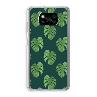 Monstera leaves: Xiaomi Poco X3 NFC Transparant Hoesje