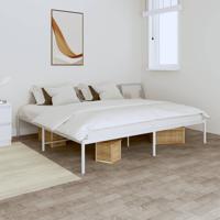 Bedframe metaal wit 200x200 cm
