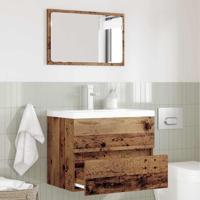 Badkamermeubelset 2 pcs Oud Hout 57 x 37 x 45 cm Bewerkt hout