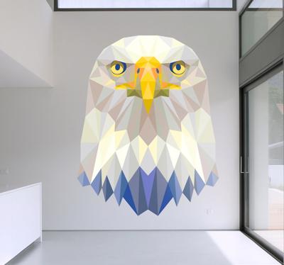 Vogel muursticker 3D prisma zee arend