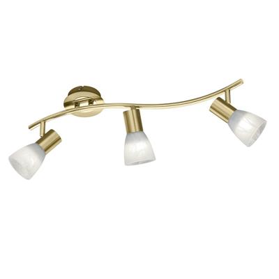 Trio Moderne plafondspotLevisto 3-lichts messing mat - 871010308