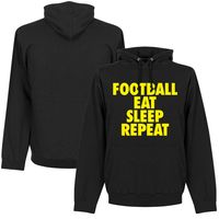 Football Eat Sleep Repeat Hooded Sweater - thumbnail