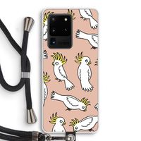 Papegaai: Samsung Galaxy S20 Ultra Transparant Hoesje met koord