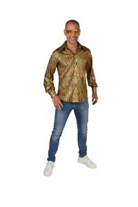 Hologram goud disco hemd