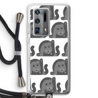 Cats: Huawei P40 Pro Plus Transparant Hoesje met koord