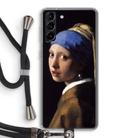 The Pearl Earring: Samsung Galaxy S21 Plus Transparant Hoesje met koord
