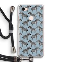 Zebra: Pixel 3 Transparant Hoesje met koord