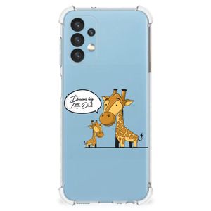 Samsung Galaxy A13 (4G) Stevig Bumper Hoesje Giraffe