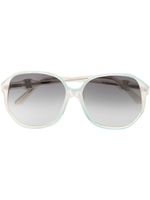 Saint Laurent Pre-Owned lunettes de soleil à monture oversize (années 1970) - Tons neutres - thumbnail