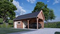 Trendhout Zadeldak XL Buitenverblijf 415x380 cm Douglashout blank- Zadeldak- Hout- Trendhout Trendhout Zadeldak XL Buitenverblijf 415x380 cm Douglashout blank- Zadeldak- Hout- Trendhout