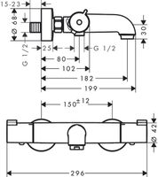 Hansgrohe Ecostat 1001CL badthermostaat chroom 13201000 - thumbnail