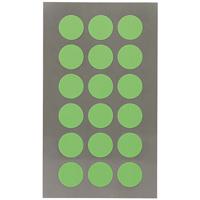 Hobby stickers - 72x stuks - D15 mm - neon groen ronde stickers - Kantoor stickers - Scrapbook - thumbnail