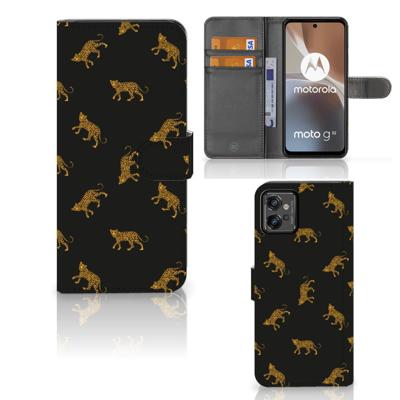 Telefoonhoesje | Met pasjeshouder | voor Motorola Moto G32 Leopards
