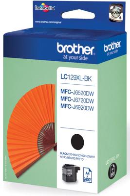 Brother inktcartridge, 2.400 pagina&apos;s, OEM LC-129XLBK, zwart