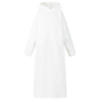 VidaXL Deken hoodie wit m fleece en flanel