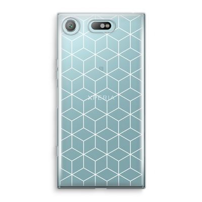 Zwart-witte kubussen: Sony Xperia XZ1 Compact Transparant Hoesje