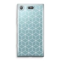 Zwart-witte kubussen: Sony Xperia XZ1 Compact Transparant Hoesje