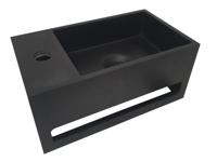 Wiesbaden Julia fontein Solid Surface 35 x 20 x 16 cm mat zwart links