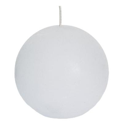 Spaas rustieke bolkaars - wit - 1x - D8 cm - 24 branduren - ronde kaarsen Spaas rustieke bolkaars - wit - 1x - D8 cm - 24 branduren - ronde kaarsen