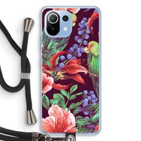 Papegaaien: Xiaomi Mi 11 Lite Transparant Hoesje met koord