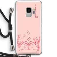 Love is in the air: Samsung Galaxy S9 Transparant Hoesje met koord