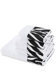 Dolce & Gabbana lot de 5 serviettes à tissu en éponge - Blanc