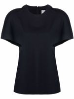 Jil Sander blouse à manches courtes structurées - Bleu
