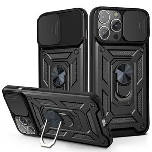 iPhone 14 Pro Max hoesje - Backcover - Rugged Armor - Camerabescherming - Extra valbescherming - TPU - Zwart