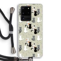 Katten: Samsung Galaxy S20 Ultra Transparant Hoesje met koord